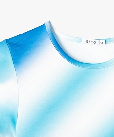 robe tee-shirt imprimee a manches courtes fille bleu robes et jupesI962801_2