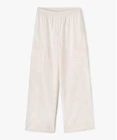 GEMO Pantalon en toile de parachute avec poches à rabat fille Beige