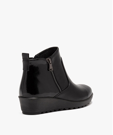 boots femme confort unies a talon compense et double zip noir standardJ023101_4