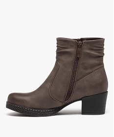 boots fourrees a talon et semelle plateforme femme marron standard bottines bottesJ030101_3