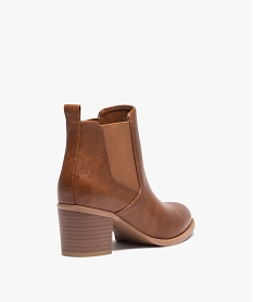 boots femme unies a talon moyen style chelsea marron standardJ032001_4