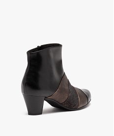 boots femme confort a talon et bout pointu avec details metallises noir standard bottines bottesJ033201_4