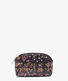 GEMO Porte-monnaie à motifs fleuris femme noir standard