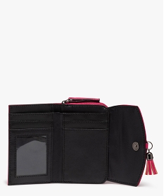portefeuille compact avec pampille femme rose standard porte-monnaie et portefeuillesJ081501_3