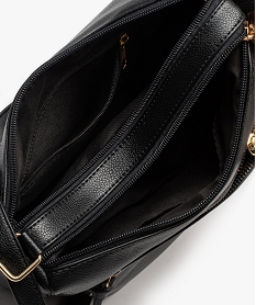 sac besace souple a multiples poches zippees femme noir standard sacs bandouliereJ084101_3