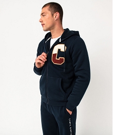 GEMO Sweat zippé à capuche doublé sherpa homme - Camps United Bleu