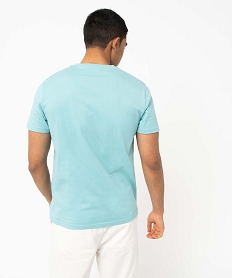 tee-shirt homme a manches courtes a motif estival bleuJ112901_3