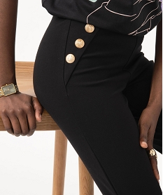 leggings avec boutons sur les hanches femme noir leggings et jeggingsJ118201_2