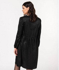 robe de soiree a manches longues speciale maternite noirJ150001_3