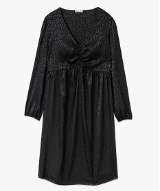 robe de soiree a manches longues speciale maternite noirJ150001_4