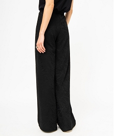 pantalon en maille texturee coupe ample avec taille elastique femme noir pantalonsJ152501_3