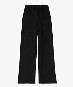 pantalon en maille texturee coupe ample avec taille elastique femme noir pantalonsJ152501_4