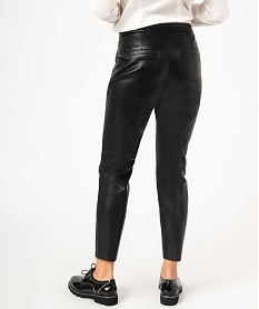 pantalon en matiere synthetique cuir imitation femme noirJ152701_3