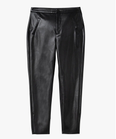 pantalon en matiere synthetique cuir imitation femme noirJ152701_4