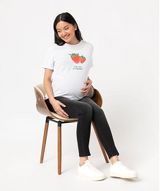 GEMO Tee-shirt de grossesse compatible allaitement avec motif Imprimé