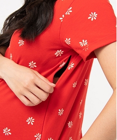 tee-shirt de grossesse compatible allaitement avec motif rouge t-shirts manches courtesJ178301_2