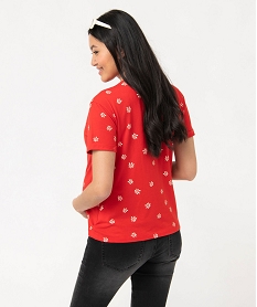 tee-shirt de grossesse compatible allaitement avec motif rouge t-shirts manches courtesJ178301_3