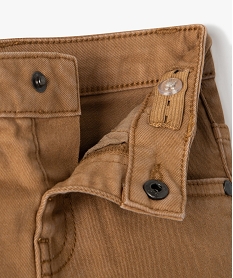 pantalon slim en toile extensible bebe garcon brunJ192201_2