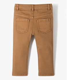 pantalon slim en toile extensible bebe garcon brun pantalonsJ192201_3