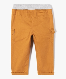 pantalon coupe cargo double avec taille elastique bebe garcon brunJ192301_4