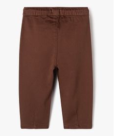 pantalon loose a poches plaquees bebe garcon brun pantalonsJ192601_3