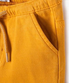 pantalon extensible bebe garcon jaune pantalonsJ192901_2