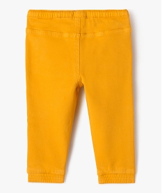 pantalon extensible bebe garcon jaune pantalonsJ192901_3
