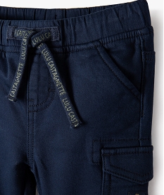 pantalon de jogging bebe garcon avec ceinture elastique - lulucastagnette bleu joggingsJ195601_2