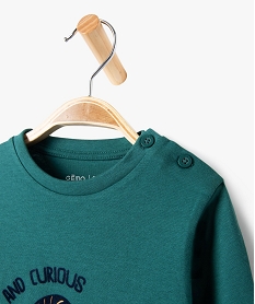 tee-shirt imprime a manches longues en coton bebe garcon vertJ204101_3
