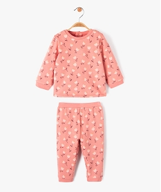 pyjama 2 pieces imprime en molleton bebe orangeJ225701_2