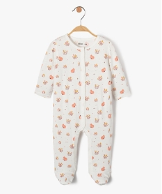 GEMO Pyjama dors-bien ouverture devant en jersey de coton bébé blanc standard