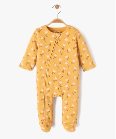 pyjama en jersey molletonne avec zip ventral bebe jauneJ227901_2