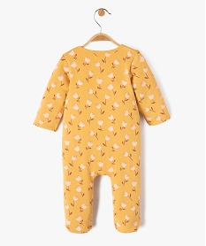 pyjama en jersey molletonne avec zip ventral bebe jauneJ227901_4