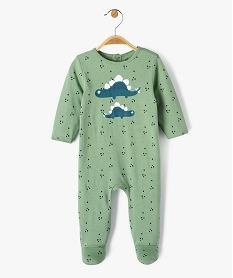 GEMO Pyjama dors-bien pont dos imprimé en jersey bébé Vert