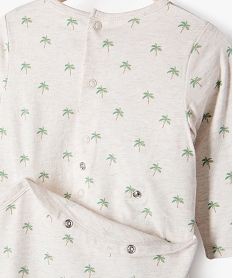 pyjama bebe garcon avec motifs palmiers et inscription beigeJ236101_3