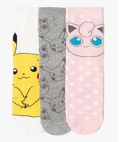 GEMO Chaussettes Pokemon fille (lot de 3) rose standard