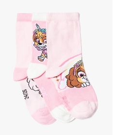 GEMO Chaussettes tige haute imprimées fille - La PatPatrouille (lot de 3) rose standard