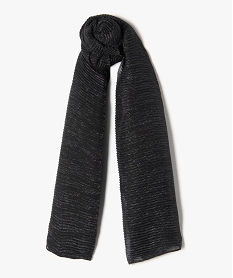 foulard paillete en maille gaufree femme noir standardJ263701_1