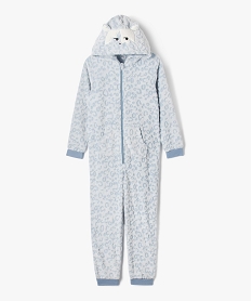 combinaison pyjama a capuche motif animal fille bleuJ277801_1