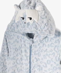 combinaison pyjama a capuche motif animal fille bleuJ277801_2