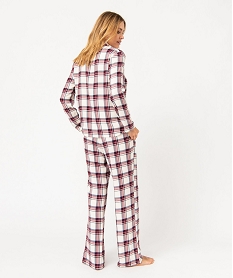 pyjama a carreaux femme - lulucastagnette rouge pyjamas ensembles vestesJ289601_4