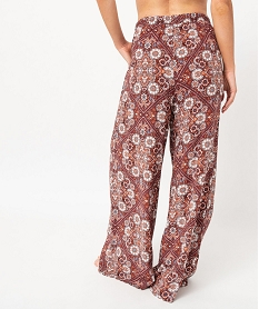 pantalon de pyjama ample a motifs fleuris femme imprime bas de pyjamaJ290601_3