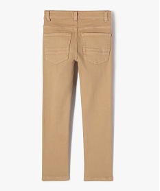 pantalon uni extensible coupe slim garcon beigeJ313001_4