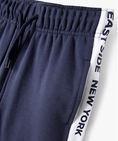 bermuda en maille avec bandes sur les cotes garcon bleu shorts bermudas et pantacourtsJ337501_2