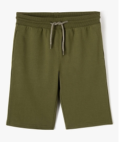 bermuda en maille a taille elastiquee garcon vert shorts bermudas et pantacourtsJ338801_1