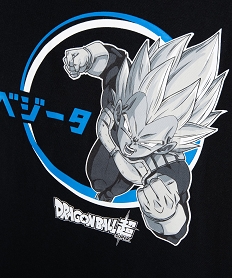 tee-shirt manches courtes imprime vegeta - dragon ball super noirJ340301_2