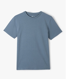 tee-shirt a manches courtes uni garcon bleuJ340901_1