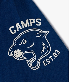 tee-shirt a manches courtes avec motifs contrastants garcon - camps united bleuJ344201_3