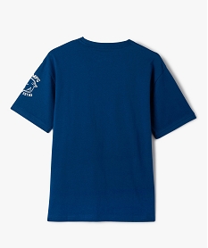 tee-shirt a manches courtes avec motifs contrastants garcon - camps united bleuJ344201_4