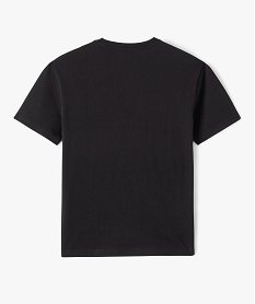 tee-shirt a manches courtes avec inscription streetwear garcon noirJ344601_3